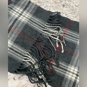 Forecaster of Boston Plaid Scarf‎ Black Gray and White 62” Length 10” Wide